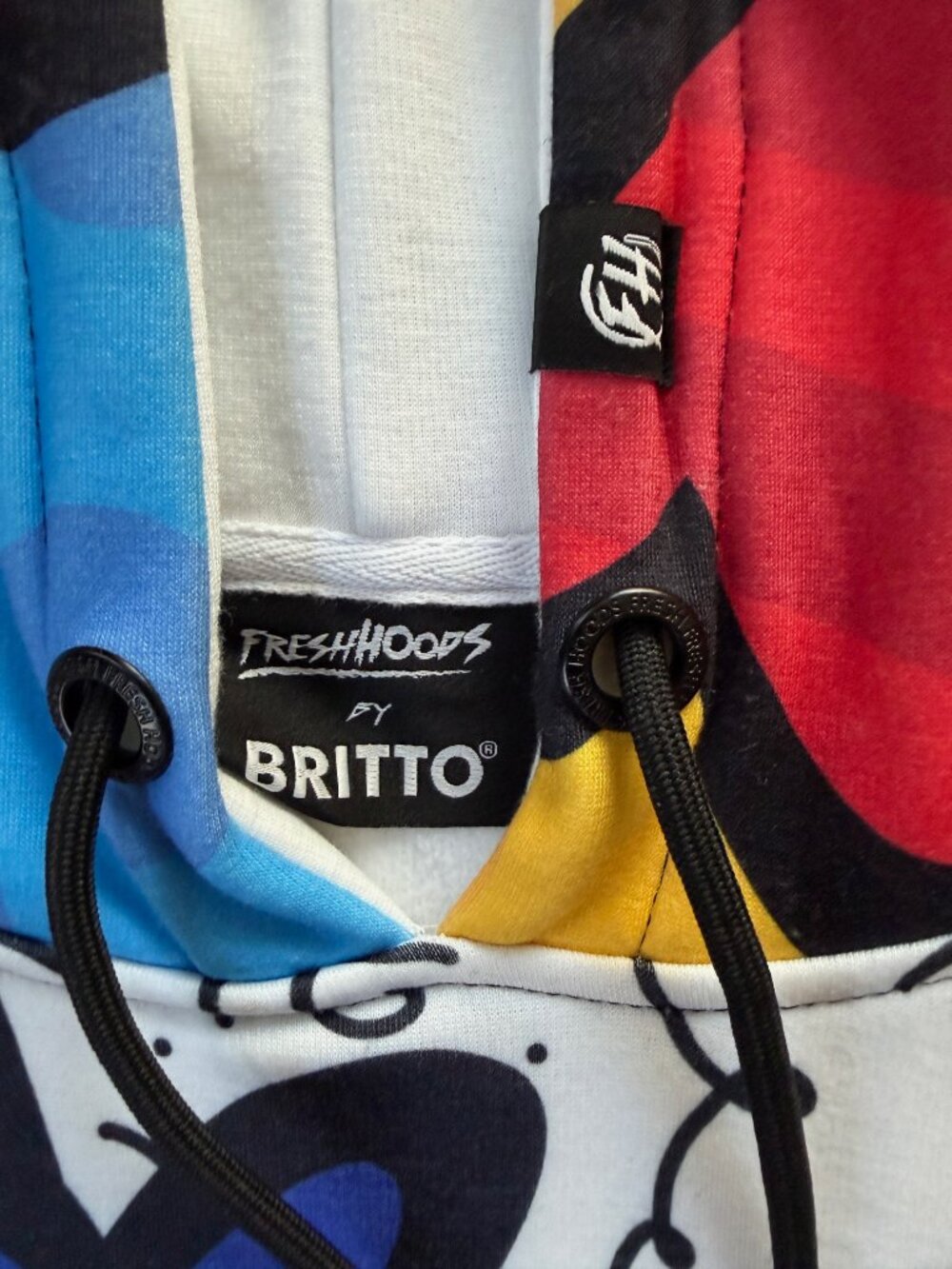 Fresh Hoods x Romero Britto New Day Pop Art Graphic Fleece Hoodie Multicolor - Picture 5 of 13
